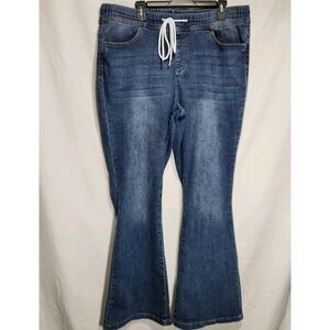 Gemma Rae Womens Jeans Rae Flare Size 18W Blue Denim GRW0740‎